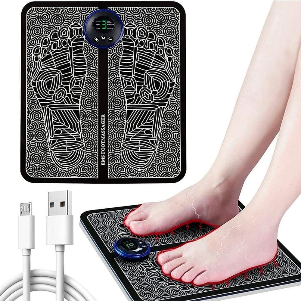 Massageador Tapete Para Pés Elétrico E Recarregável