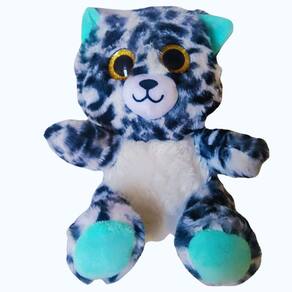 Brinquedo Pelucia Ursinho Olho de Vidro 25cm para Criança Presente Decoração