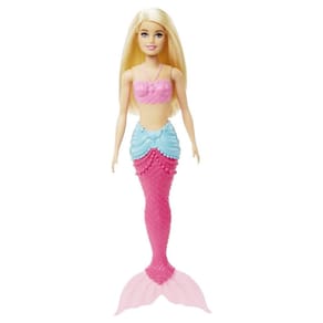 Boneca Barbie Sereia Loira com Calda Rosa HGR04 HGR05 - Mattel