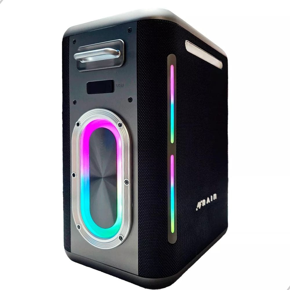 Caixa De Som Bombox Danx Rain R69 Thunder Pro Microfone Sem Fio Karaoke E 300W De Potência - Equalizador - Usb