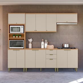 Jogo de Cozinha Compacta Palmas Jequitiba Off White