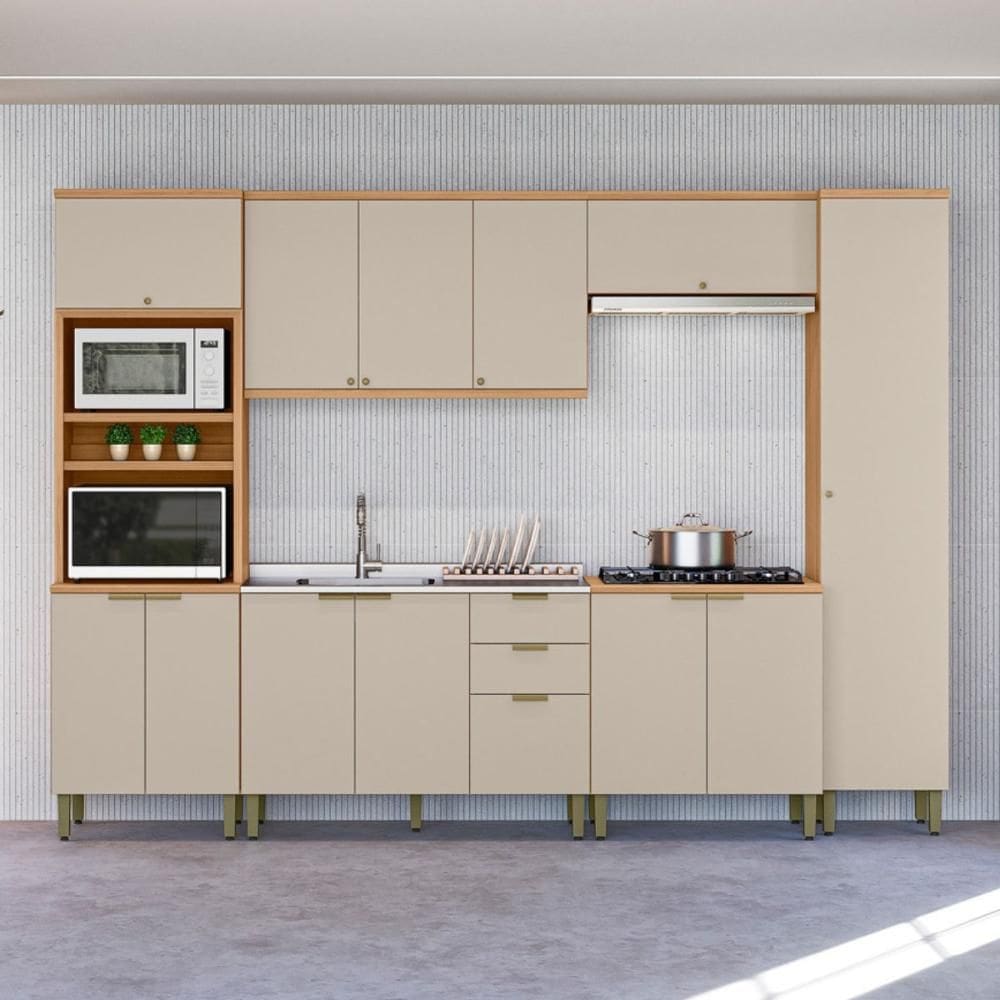Jogo de Cozinha Compacta Wilston Jequitiba Off White