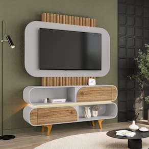 Home TV 55 Polegadas Genebra Cinamomo Off-White