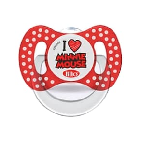 Chupeta Lillo Disney Baby Minnie Mouse +6 Meses Vermelha 1 Unidade