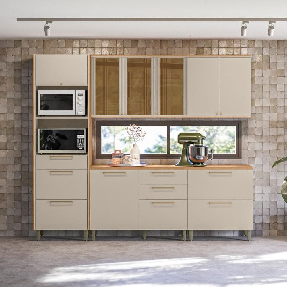 Jogo de Cozinha Compacta Frankfurt Jequitiba Off White