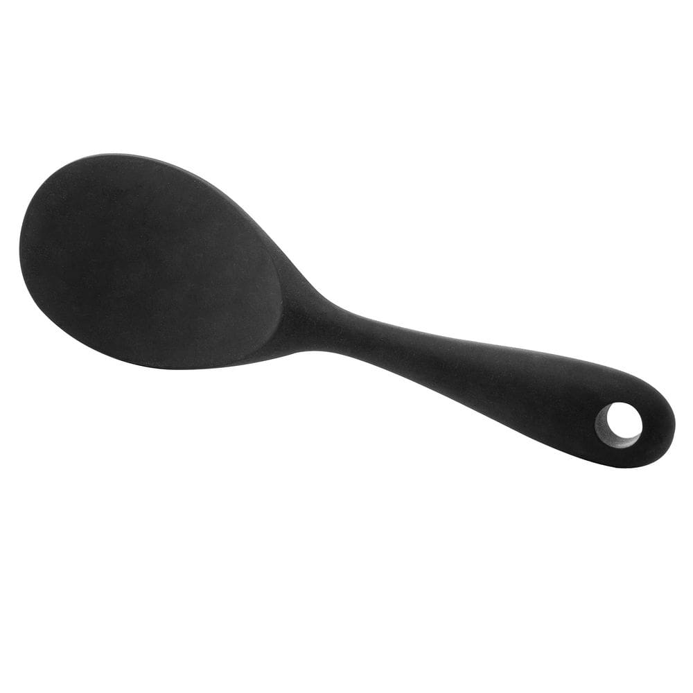 Colher de Arroz de Silicone Preta 22cm x 7cm - Lyor