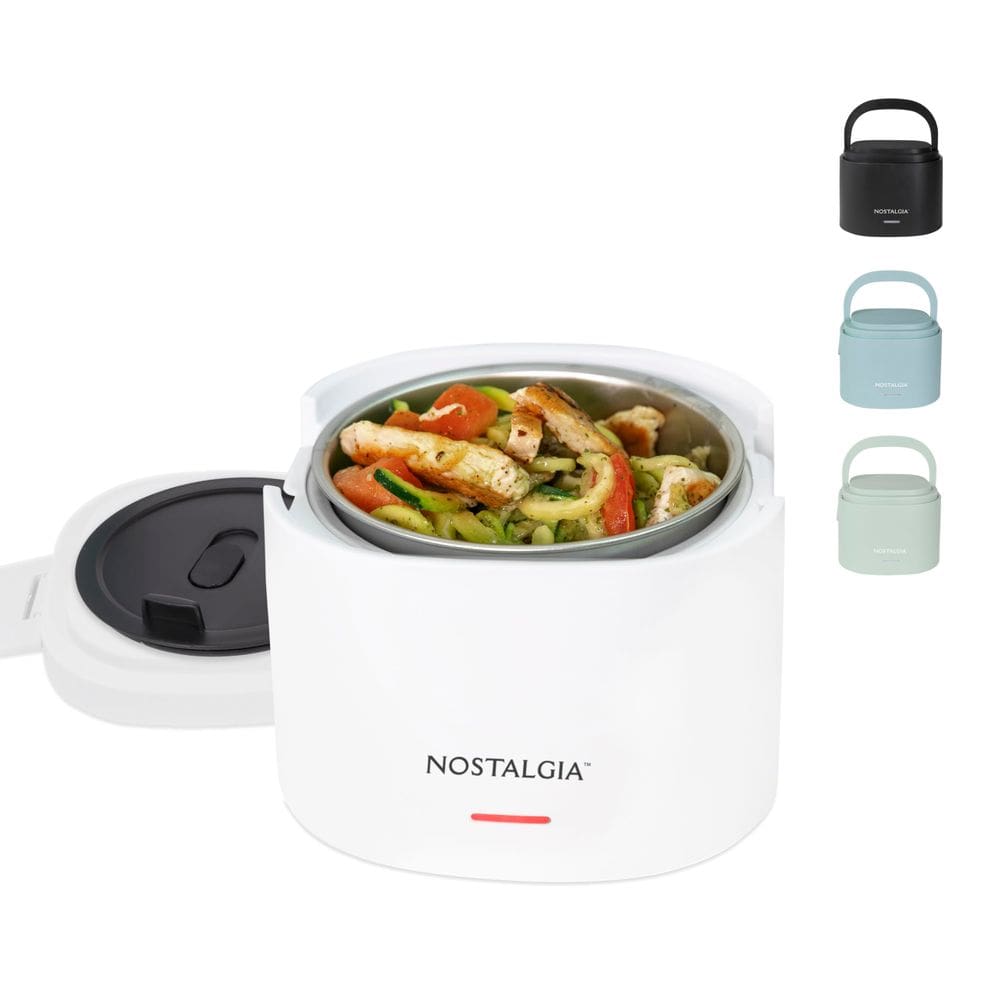 Lancheira elétrica aquecida Nostalgia Portable 600mL - Branca