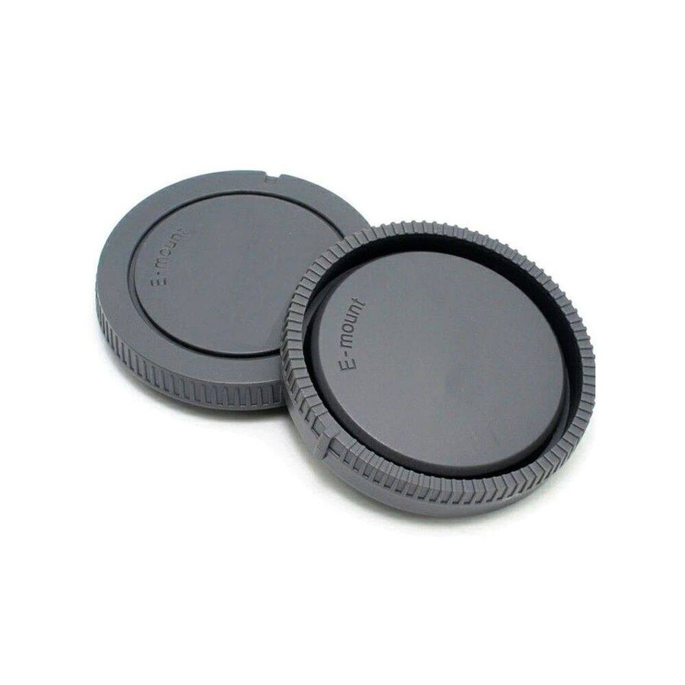Kit Tampa Traseira Lente + Tampinha Frontal Corpo Câmeras Sony Sem Logo
