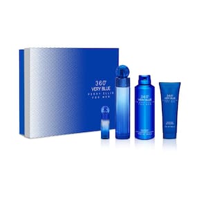 Conjunto de presente Perfume Perry Ellis 360 Very Blue de 100 ml para homens