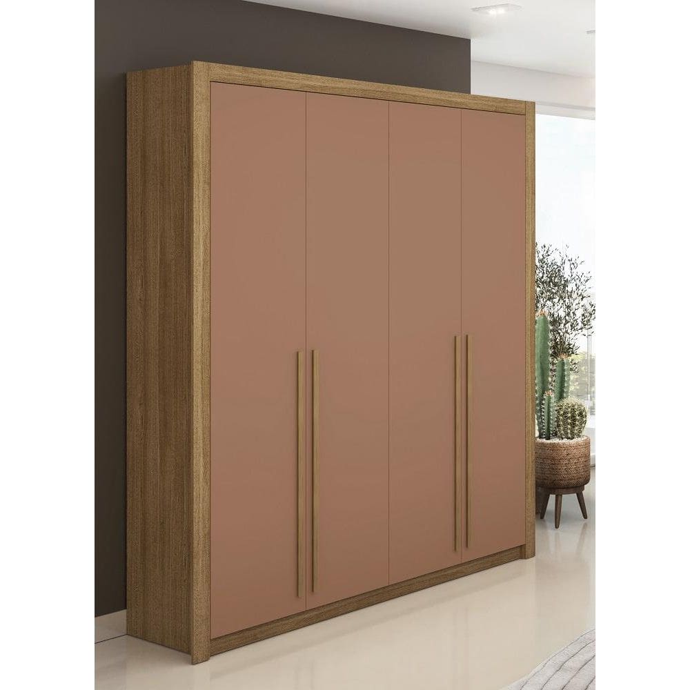Guarda Roupas 4 Portas 3 Gavetas Dubai Nature Camarim Vila Rica