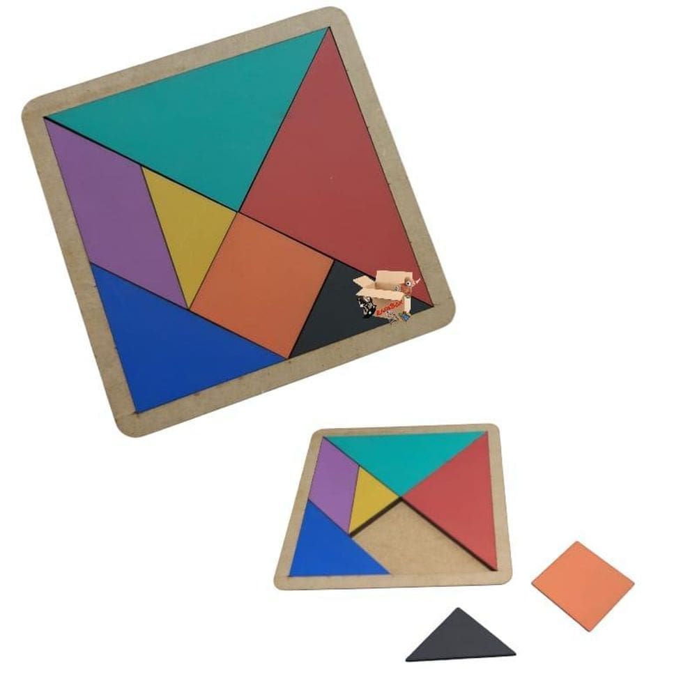 Brinquedo Pedagógico Educativo Em Madeira Tangram