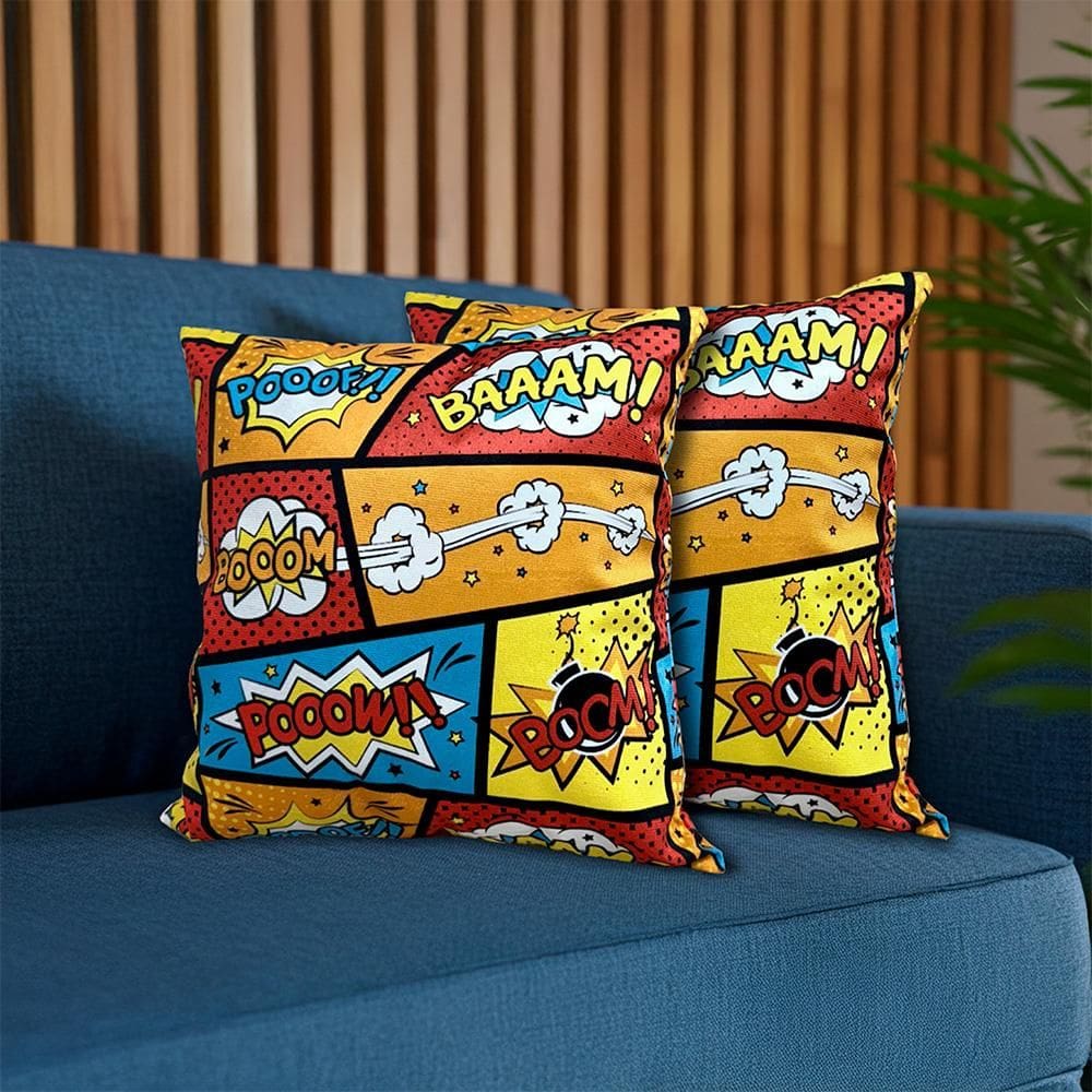 Kit 2 Capas de Almofadas Estampadas 45x45cmCamainBox