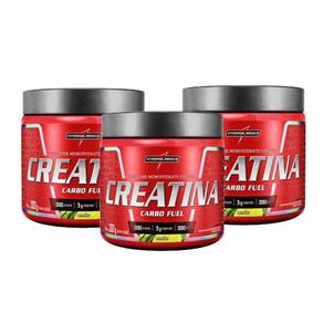 Kit Creatina Carbo Fuel (300g) Integralmedica Limão - 3 Unidades