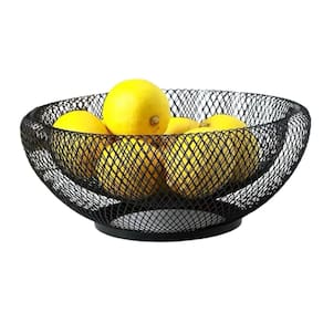 Fruteira Organizador De Frutas Fios De Metal Preto Aramado