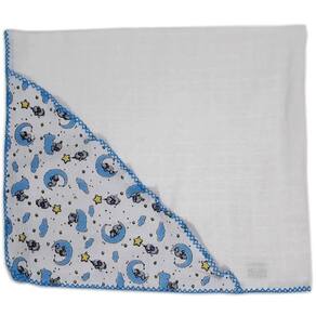Fralda Quadriculada Com Capuz Estampado Masculino 68X78Cm