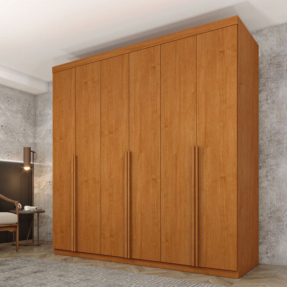 Guarda-Roupa Casal Joinville 6 Portas 4 Gavetas Cinamomo - Tcil Móveis