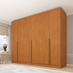 Guarda-Roupa Casal Cataguases 6 Portas 4 Gavetas Cinamomo - Tcil Móveis
