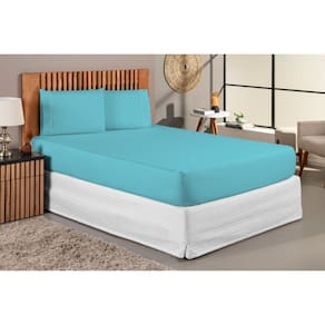 Jogo De Lençol Cama Solteiro 400 Fios 2 Peças Fronha Ponto Palito Aveludado Tiffany