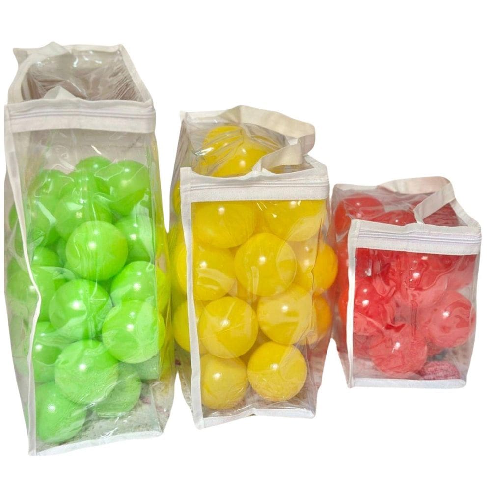 Kit 3X Bolsa Para Armazenamento De Brinquedos, P/M/G Branco
