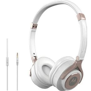 Fone de Ouvido Com Fio Som HD Destacavel Motorola com Microfone White