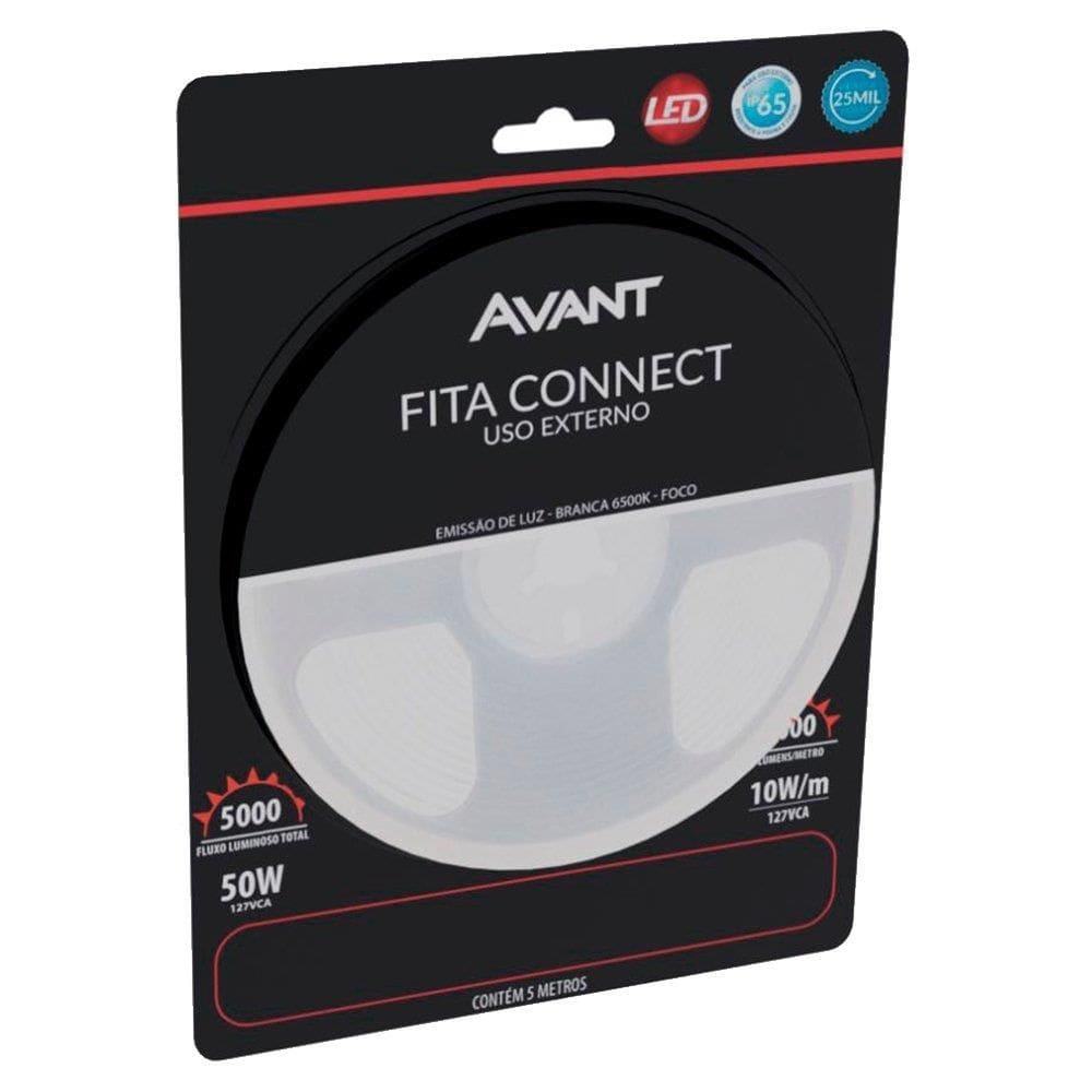 Fita Led Avant Connect Externo IP65 Branca 10W/M 5m 6,5K 127V