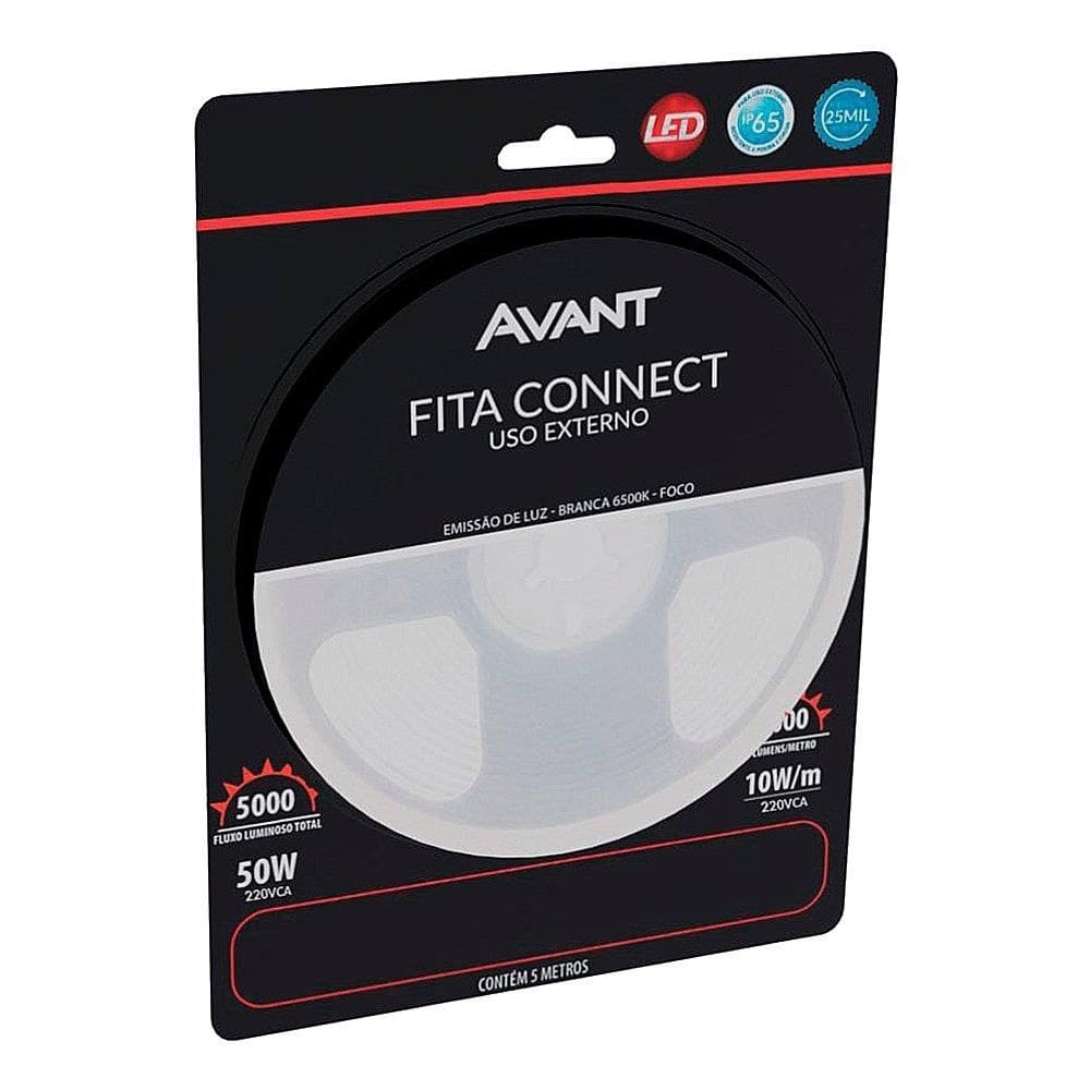 Fita Led Avant Connect Externo IP65 10W/M 5m Branca 6,5K 220V