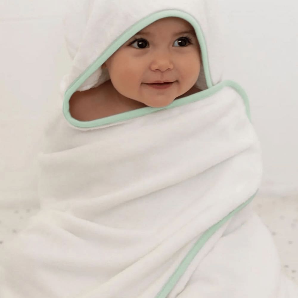 Toalha de Banho com Capuz Comfort Verde - Laço Bebê
