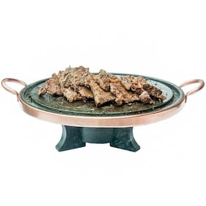 Fondue Pedra Sabão Chapa 22 cm + Rechaud