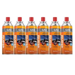 Kit 6 Refil de Gás para Fogareiro Etaniz 400ml/227g - Refil para Camping e Churrasco