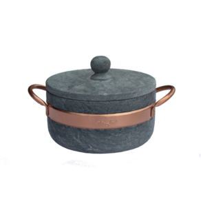 Panela Caçarola De Pedra Sabão Com Alça De Cobre 3,6 Litros - SÃO JOSÉ