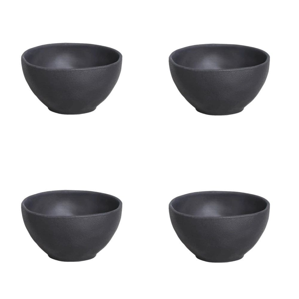 Conjunto de Cumbucas 04 Peças Orgânico Preto Matte Porto Brasil