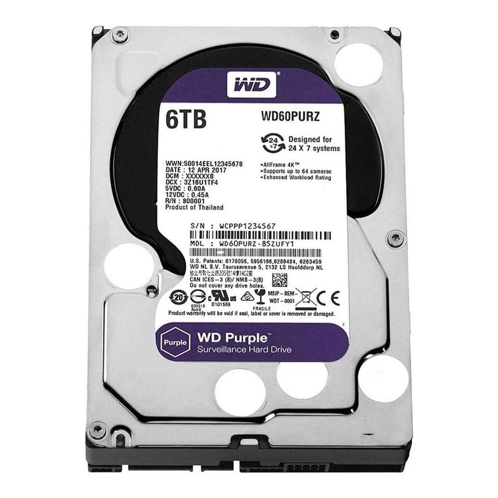 Disco rígido Western Digital WD Purple Surveillance 6TB
