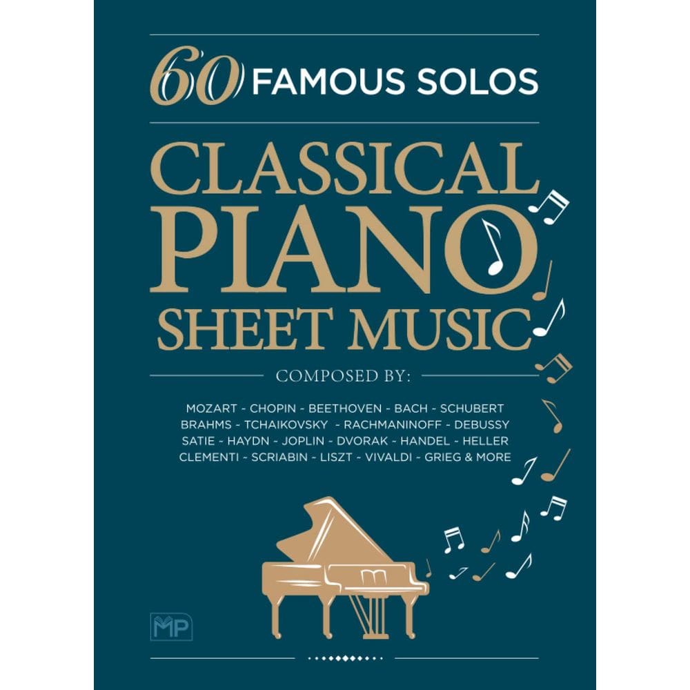 Partituras para piano clássico 60 solos famosos Mozart Chopin...