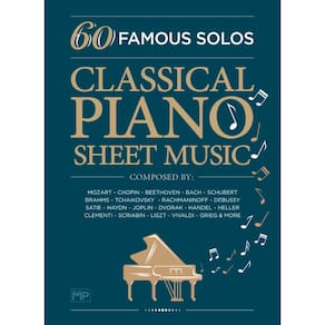 Partituras para piano clássico 60 solos famosos Mozart Chopin...