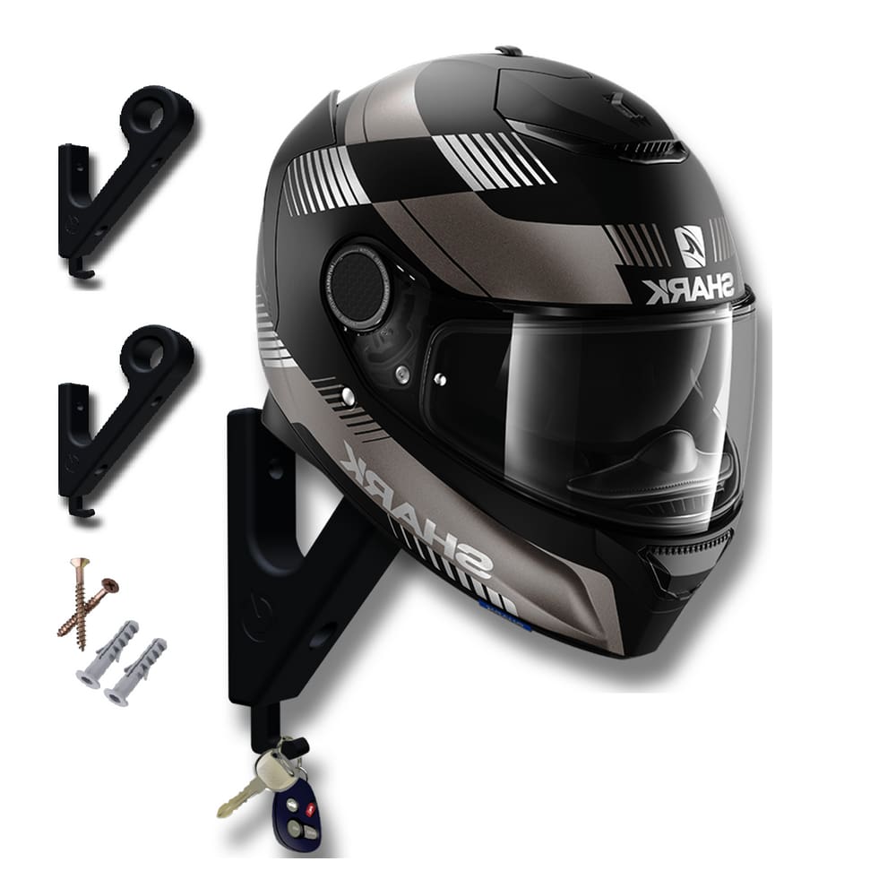 2 Suportes para Capacete Resistente com Suporte de Chaves