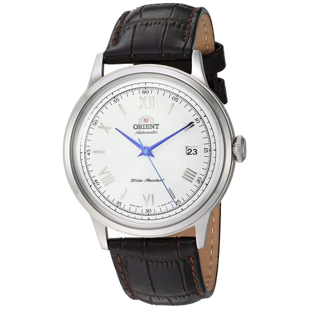 Relógio Orient Bambino versão 2 FAC00009W0 em couro branco