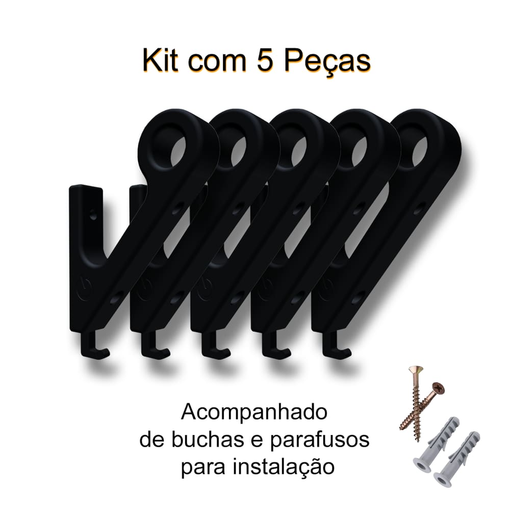 5 Suportes para Capacete Resistente com Suporte de Chaves