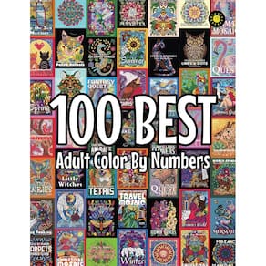 Livro 100 MELHORES desenhos de desenho Sunlife Color By Numbers para adultos