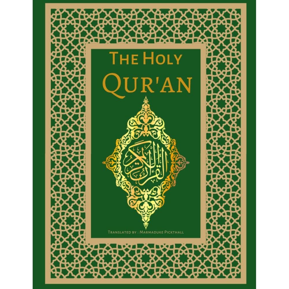 Livro O Sagrado Alcorão Tradução em Inglês Noble Qur`an Green