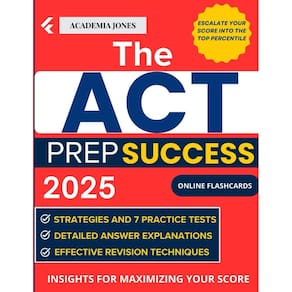 Livro ACT Prep Success 2024-2025: Estratégias, 7 testes práticos