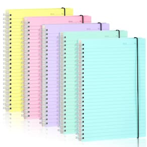 Caderno espiral EOOUT, pacote com 5, 14,5x21cm, 160 páginas, 100 g/m²