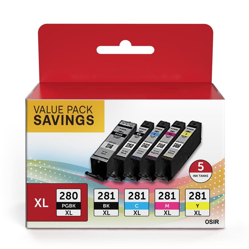 Cartuchos de tinta OSIR compatíveis com Canon PGI-280XXL CLI-281XXL