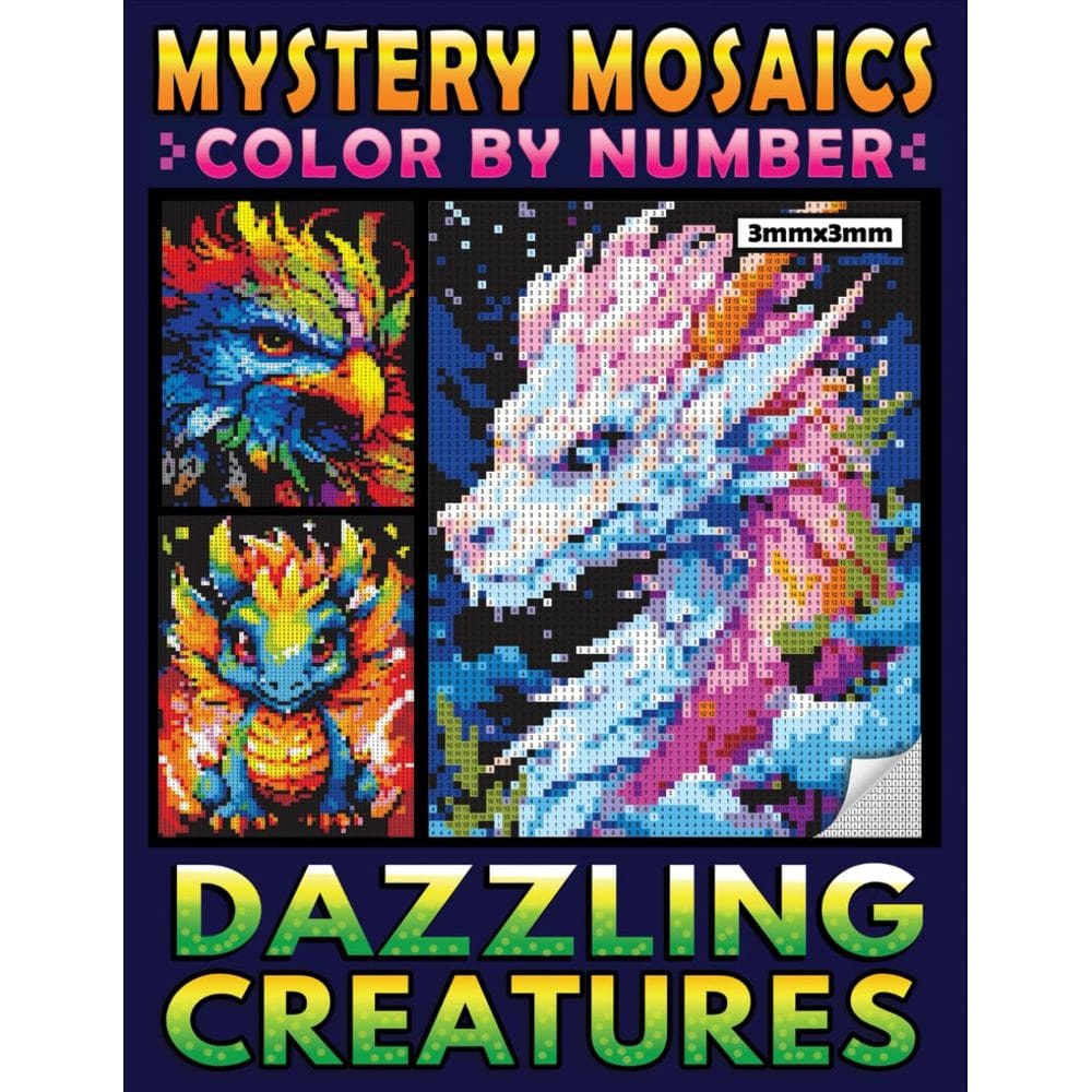 Livro de colorir Mystery Mosaics Color By Number Dazzling Creat