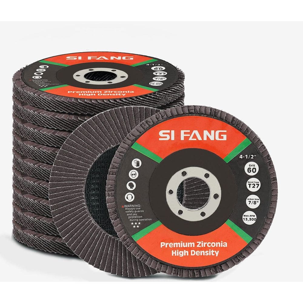 Discos de aba SI FANG 320 Grit 115 mm de óxido de alumínio, pacote com 10