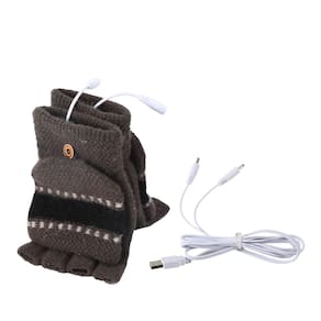 Luvas de caxemira aquecidas Yunnyp USB para homens e mulheres