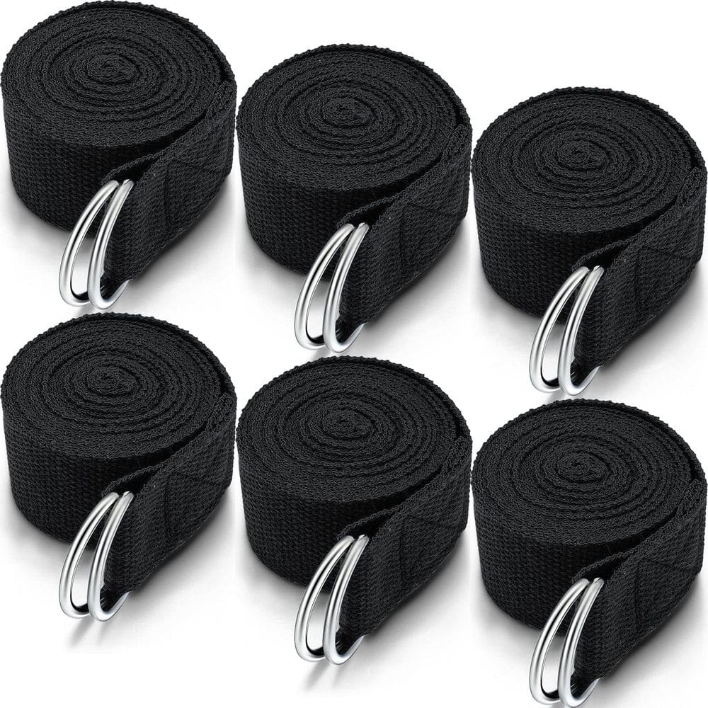 Pulseira de ioga Yilloog, faixa de alongamento ajustável de 8 pés, conjunto de 6