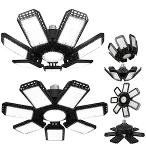 Luz LED de garagem AUDLES 240W 24000LM 6500K com painéis 7+1