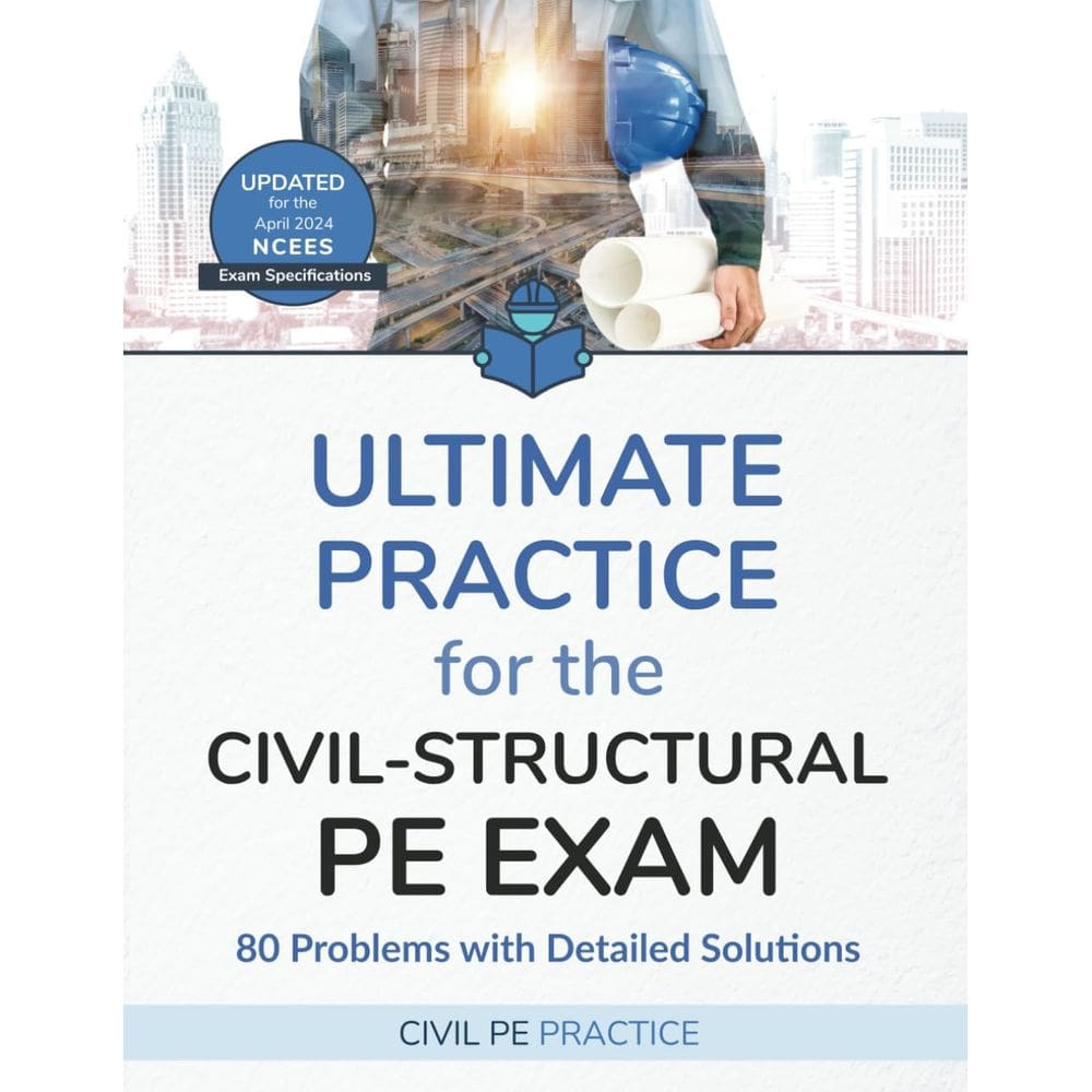Livro: Ultimate Practice for Civil-Structural PE Exam com 80 Pr