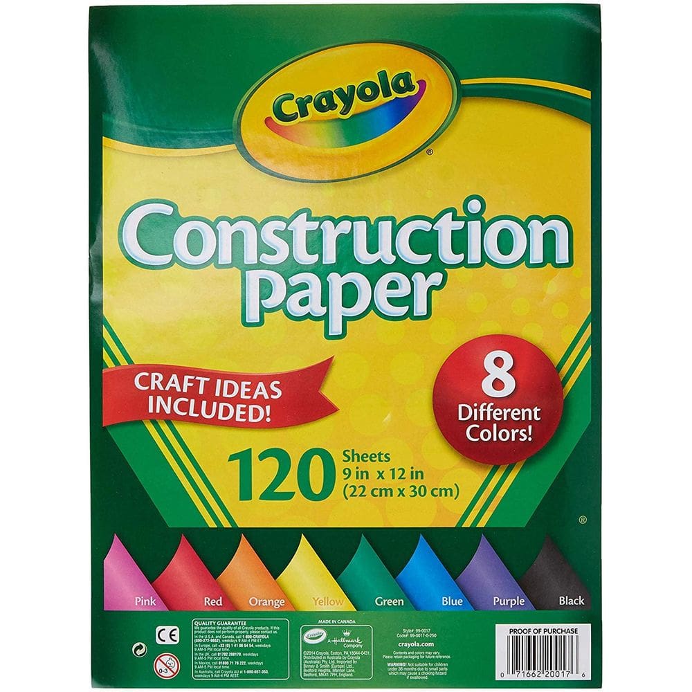 Papel de construção Crayola 120 folhas