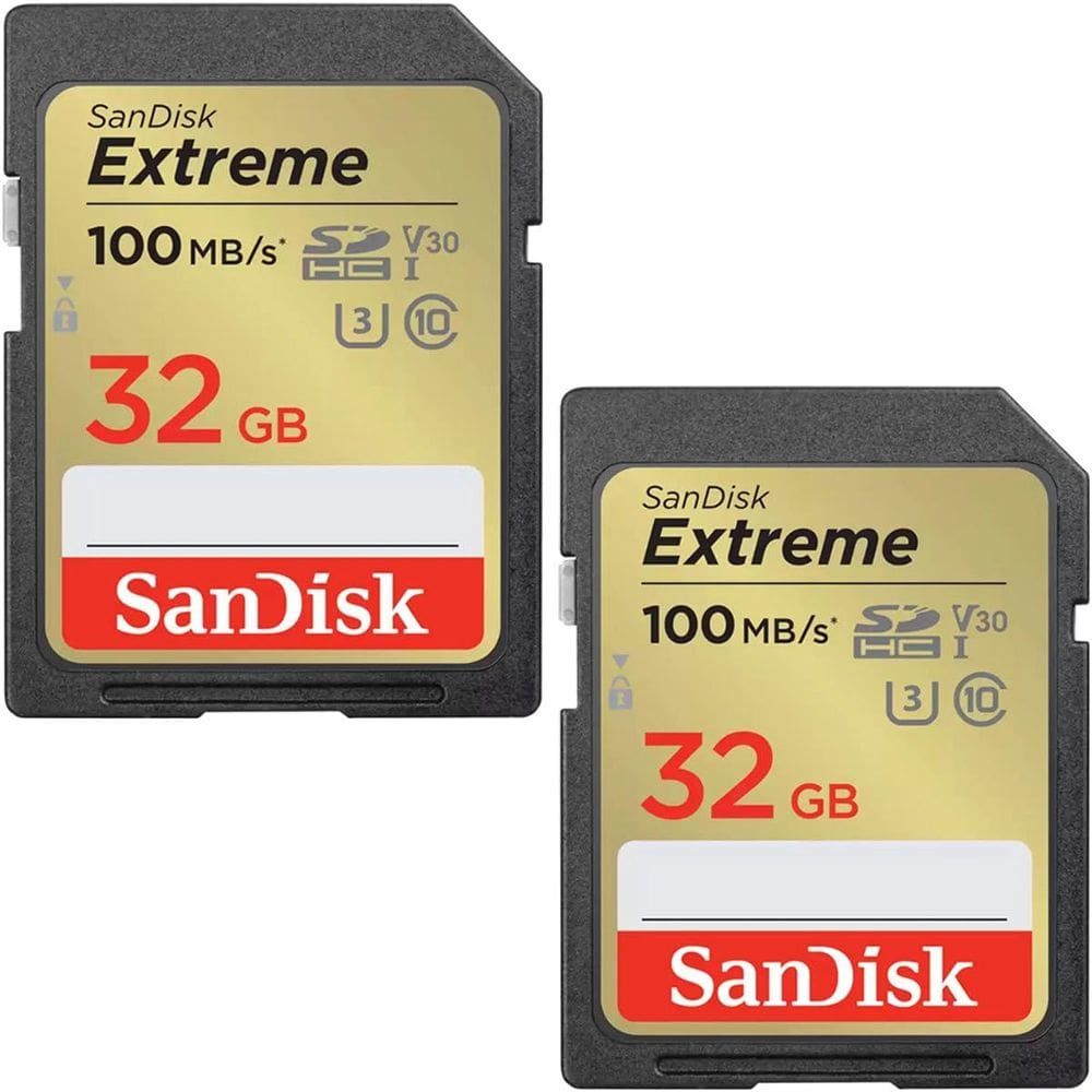 Cartão de memória SanDisk Extreme 32GB UHS-I U3 SDHC, pacote com 2 unidades